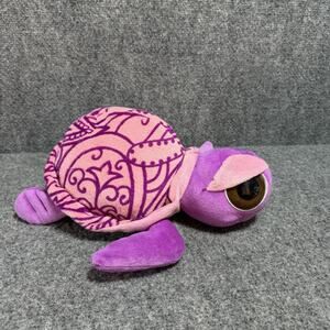 Fiesta Turtle Big Eyed Purple Pink Aztec Tribal Print Plush Stuffed Animal 8”